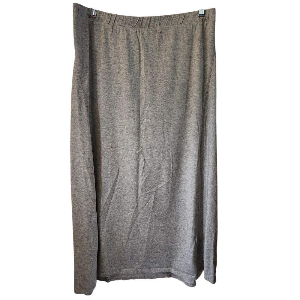 J. Jill Pencil Skirt Pull On Elastic Waist Knit Stretch Modal Blend Gray Medium